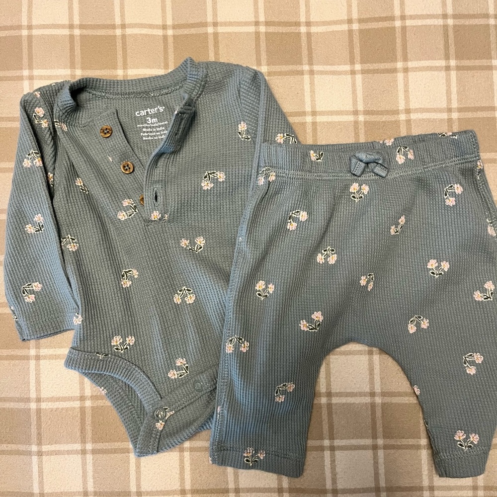Carter's Teal Button-Up Baby Top